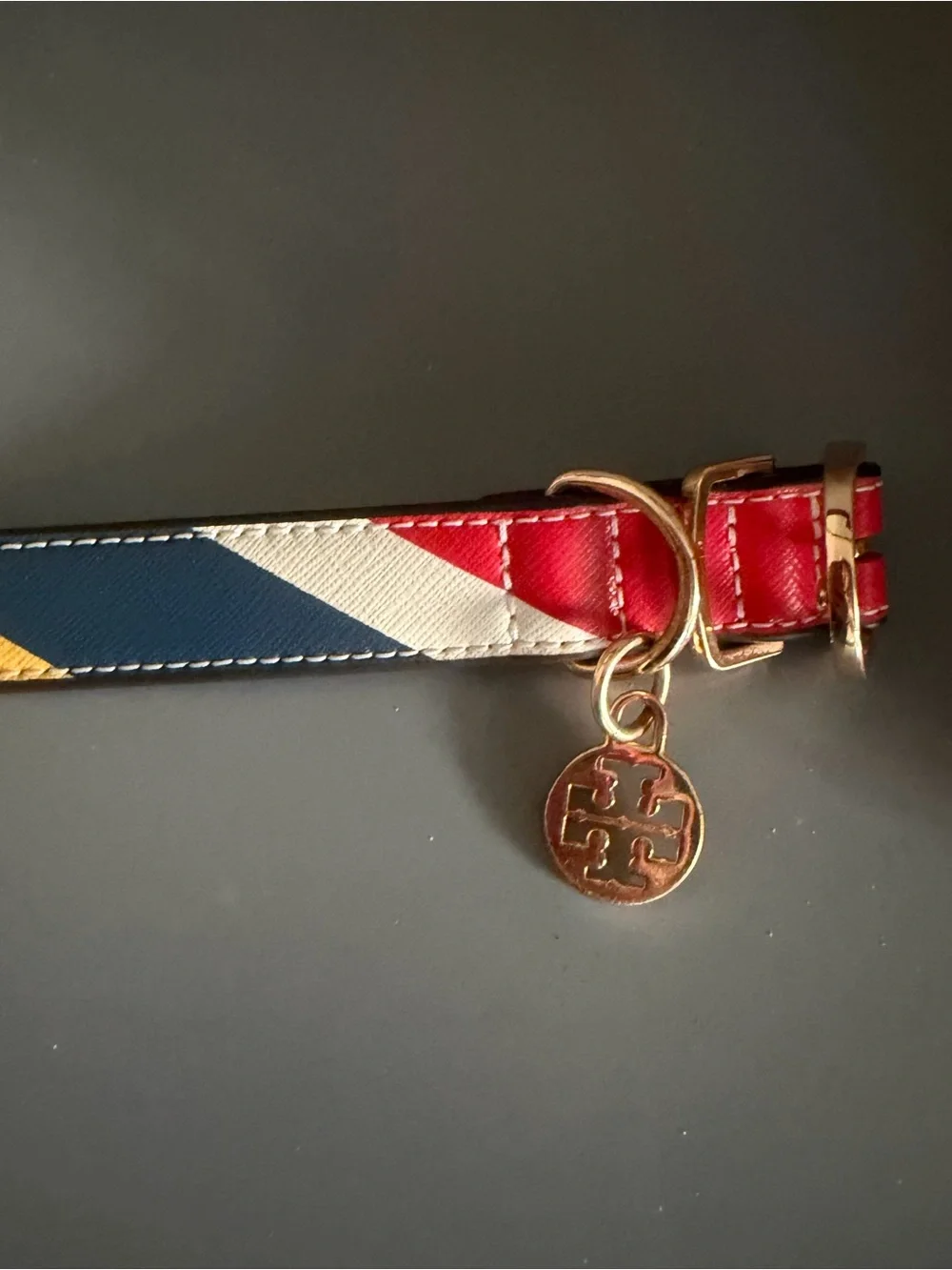 Tory Burch Dog Collar Multi Stripe Color M/L